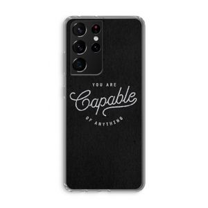 Capable: Samsung Galaxy S21 Ultra Transparant Hoesje