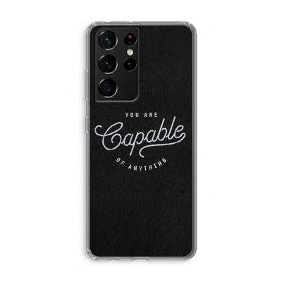 Capable: Samsung Galaxy S21 Ultra Transparant Hoesje