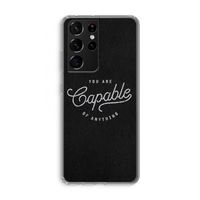 Capable: Samsung Galaxy S21 Ultra Transparant Hoesje
