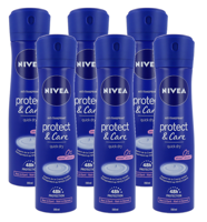 Nivea Protect & Care Anti-Transpirant Quick Dry 0% Alcohol Voordeelverpakking