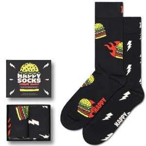 Happy Sock Blast Off Burger Socks Gift Set 2 stuks