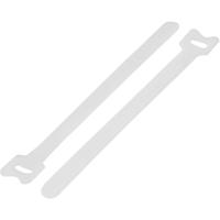 TRU COMPONENTS TC-12351680 Klittenband kabelbinder Om te bundelen Haak- en lusdeel (l x b) 210 mm x 16 mm Wit 20 stuk(s)