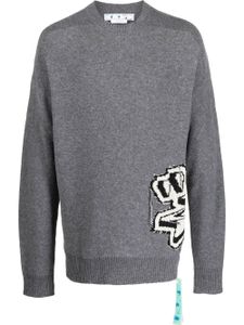 Off-White pull Graffiti en maille épaisse - Gris