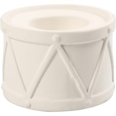 Creativ Company Kandelaar, h: 6,6 cm, d 9,3 cm, gatgrootte 2,2+4 cm, wit, 2 stuk/ 1 doos
