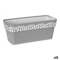Plantenbak Stefanplast 94379 Cloe Wit Grijs Plastic 13,3 x 12,3 x 29,3 cm (12 Stuks)