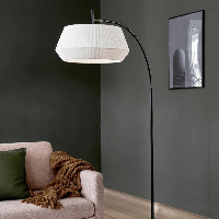 Witte vloerlamp stoffen kap Nordlux Dicte e27 - thumbnail