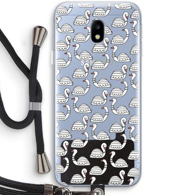 Zwanen: Samsung Galaxy J3 (2017) Transparant Hoesje met koord