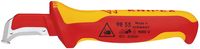 Knipex Kabelmantelmesser 009855 Metallic, Rood, Geel Mes met vast lemmet - thumbnail