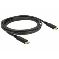 Delock USB-C-kabel USB-C stekker, USB-C stekker 2.00 m Zwart 83668