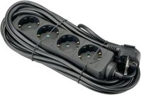 Enzo Tcd ra 4v 5m snoer zwart - 6872406