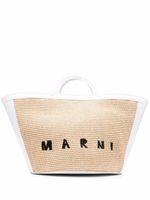 Marni sac à main Tropicalia à logo brodé - Blanc - thumbnail