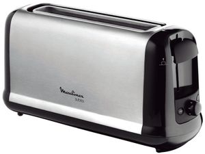 Moulinex Subito 1 1 snede(n) 1000 W Zwart, Roestvrijstaal