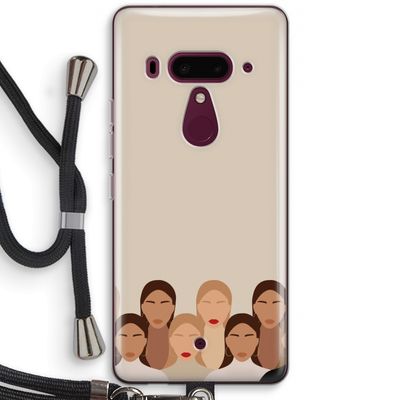 Girls girls girls: HTC U12+ Transparant Hoesje met koord