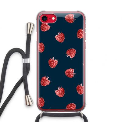 Framboosjes: iPhone SE 2020 Transparant Hoesje met koord