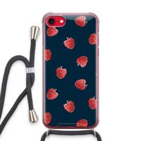Framboosjes: iPhone SE 2020 Transparant Hoesje met koord