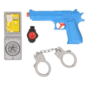 Politie speelgoed set pistool - met accessoires - verkleed rollenspel - plastic - 13 cm - kind   -