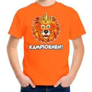 Oranje supporter T-shirt voor jongens - kampioenen - oranje - EK/WK voetbal - Nederland