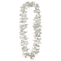 Hawaii krans/slinger - Tropische kleuren zilver - Bloemen hals slingers