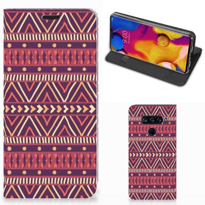 LG V40 Thinq | Hoesje met Magneet | Aztec Paars