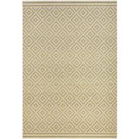 Bougari binnen/buitenvloerkleed Raute - groen/crème - 200x290 cm