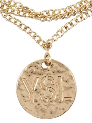 Saint Laurent Pre-Owned bracelet à breloques logo (années 1980) - Or