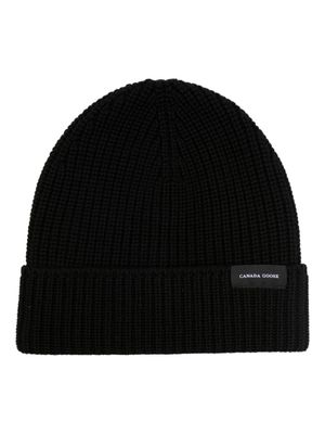 Canada Goose bonnet en maille gaufrée - Noir