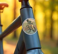 Vintage-look fiets sticker