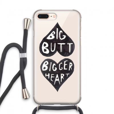 Big butt bigger heart: iPhone 7 PLUS Transparant Hoesje met koord
