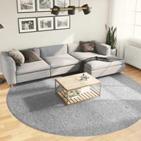 VidaXL Vloerkleed pamplona shaggy hoogpolig modern ø 280 cm grijs
