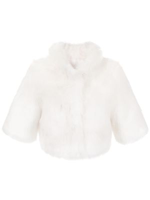 Unreal Fur veste Desire crop - Blanc