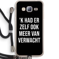 Meer verwacht - Zwart: Samsung Galaxy J3 (2016) Transparant Hoesje met koord