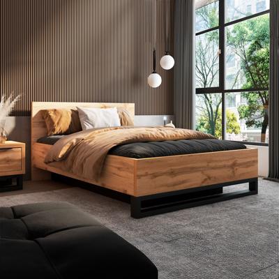 Home365 OP=OP Houten Bed met Opbergruimte Halmstad - Wotan Eiken - 160 x 200