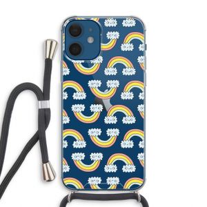 Regenboog: iPhone 12 Transparant Hoesje met koord