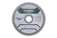 Metabo Cirkelzaagblad "Multi Cut" HW/CT Ø 216 mm, 60T FZ/TZ 5°n - 628066000