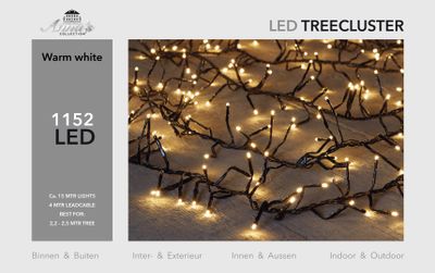 2,2-2,5m treecluster 15m/1152led warm wit Anna's collection - Annas collection