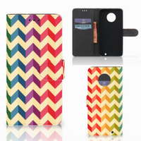 Motorola Moto G6 Plus Telefoon Hoesje Zigzag Multi Color - thumbnail