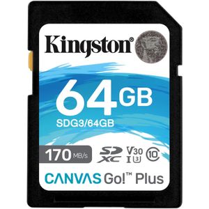 Kingston Canvas Go! Plus SDXC 64 GB geheugenkaart UHS-I U3, Class 10, A2