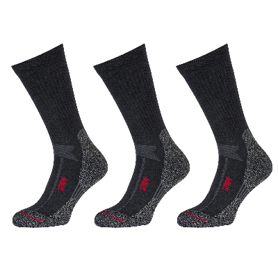 STAPP Wandelsokken Techno Boston All Season 3-pack Antraciet-35/38