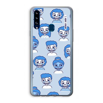 Gezichtjes: Samsung Galaxy A20s Transparant Hoesje
