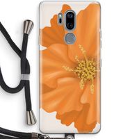 Orange Ellila flower: LG G7 Thinq Transparant Hoesje met koord