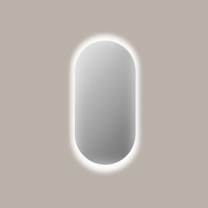 Spiegel Sanicare Q-Mirrors 70x100 cm Ovaal/Rond Met Rondom LED Warm White incl. ophangmateriaal Sanicare