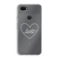 Best heart pastel: Google Pixel 3a Transparant Hoesje