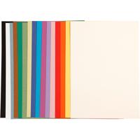 Creativ Company Frans karton, a4, vel 210x297 mm, 160 gr, diverse kleuren, 16 div vellen/ 1 doos