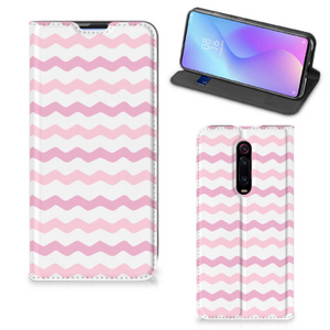 Xiaomi Mi 9T Pro Hoesje met Magneet Waves Roze