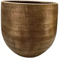 HS Nagano bloempot rond 32x30cm goud