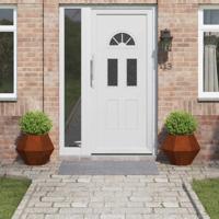 VidaXL Plantenbak 2 pcs roestig 50 x 50 x 40 cm cortenstaal