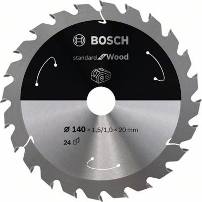 Bosch Accessories Bosch Power Tools 2608837671 Hardmetaal-cirkelzaagblad 140 x 20 mm Aantal tanden: 24 1 stuk(s)
