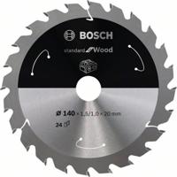Bosch Accessories Bosch Power Tools 2608837671 Hardmetaal-cirkelzaagblad 140 x 20 mm Aantal tanden: 24 1 stuk(s)