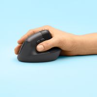 Logitech Lift Vertical Ergonomic Mouse Ergonomische muis Bluetooth, Radiografisch Optisch Graphite 6 Toetsen 4000 dpi Ergonomisch - thumbnail