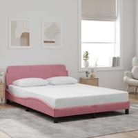 Bedframe met hoofdeinde "Dover" 120x200 cm fluweel roze